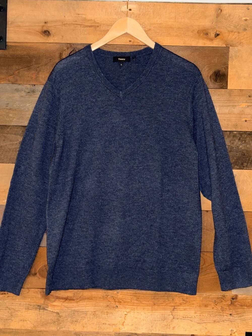 Theory Men's V-Neck Sweater Blue Size XL 0537